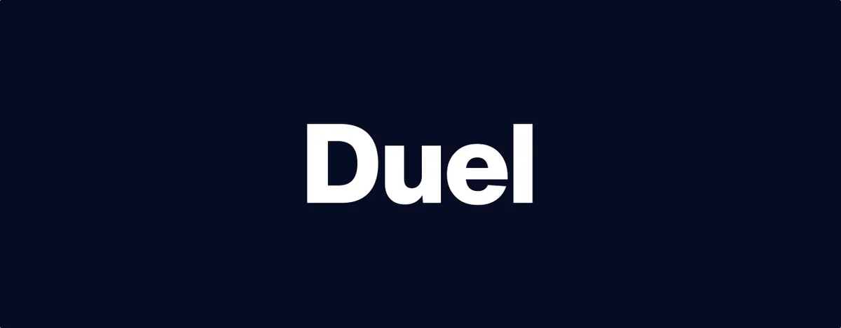 Logo oficial de Duel Casino, el casino cripto con Duel Originals al 100% de RTP y 0% de ventaja de la casa